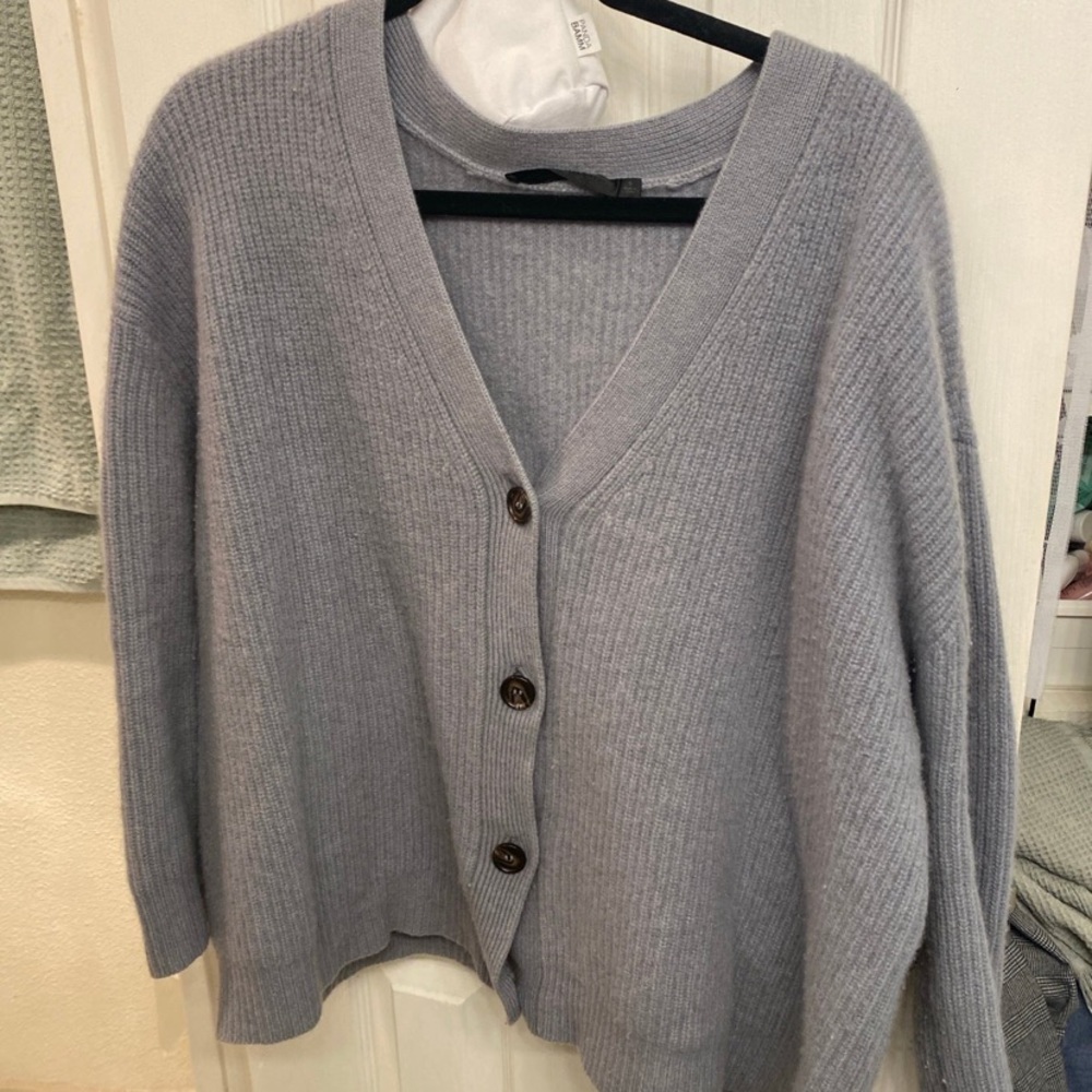 Jenni Kayne Cashmere Cardigan-Dove Blue Gray